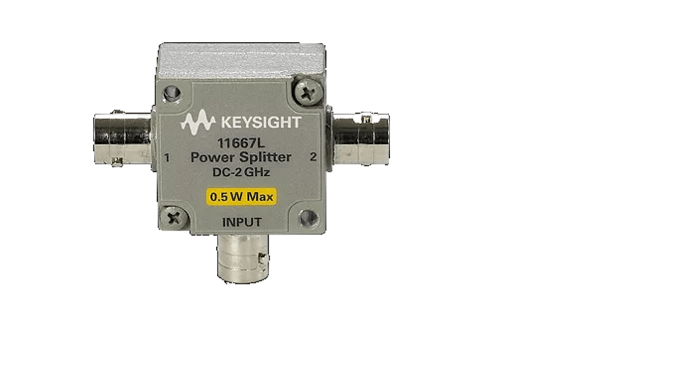 Divisor de energía de RF Keysight Technologies 11667LEMEA, 2 puertas de salida, 0.5W, 6.6dB 18dB, <0.2dB