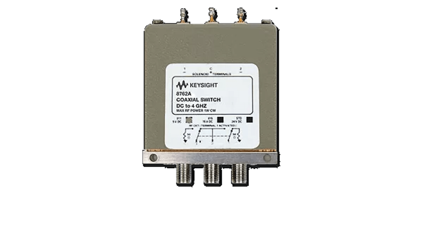 8762A Keysight Technologies RF Switch, SPDT, Male Connector, 4GHz Max, >100dB Isolation, 30ms RS