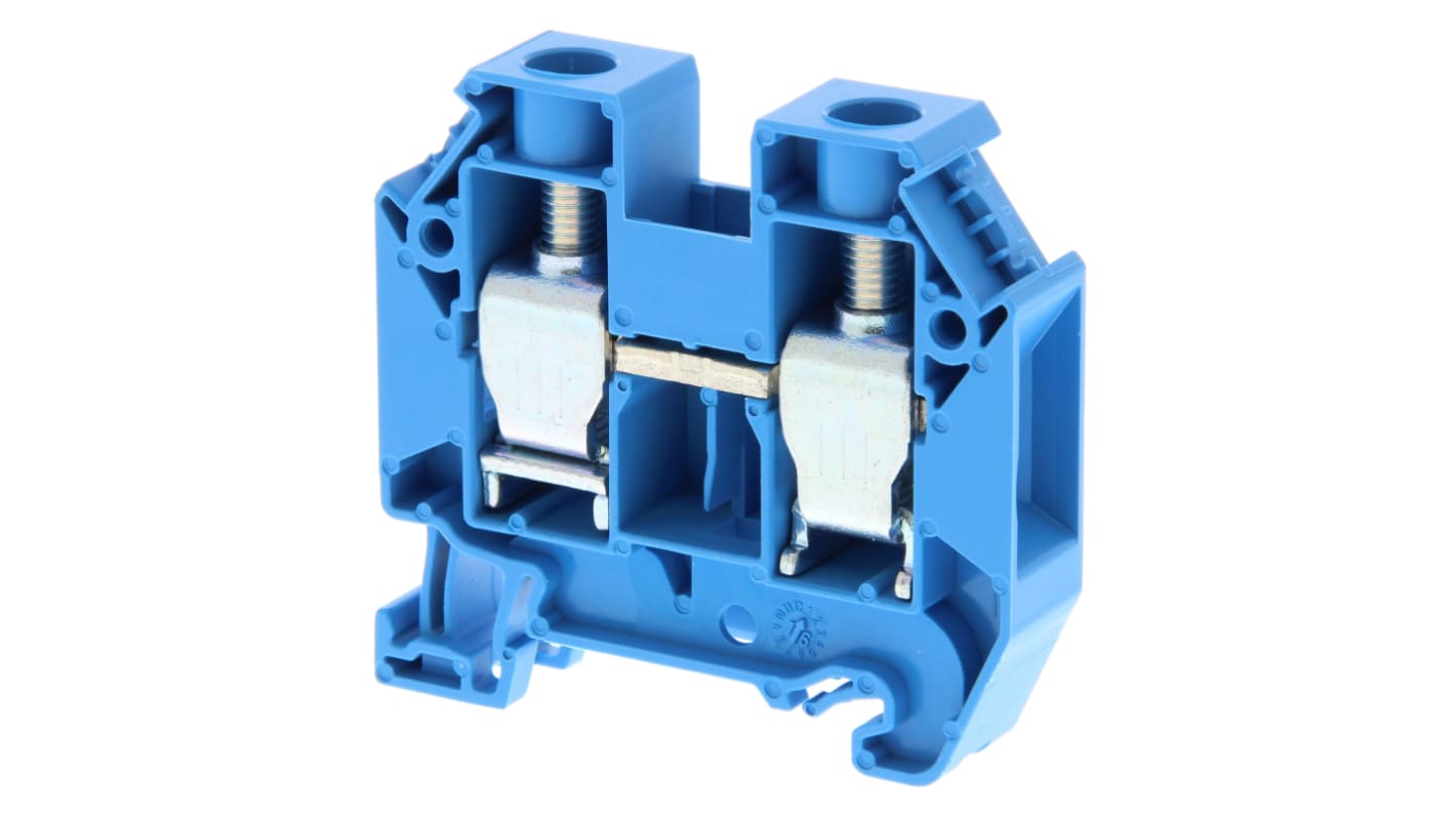 Omron XW5T Series Blue Feed Through Terminal Block, 1-Level, Screw Termination