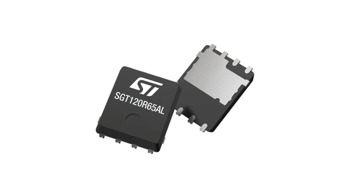 STMicroelectronics SGT120R65AL Dual, SMD, THT MOSFET Transistor 750 V / 15 A, 4-Pin Trommel