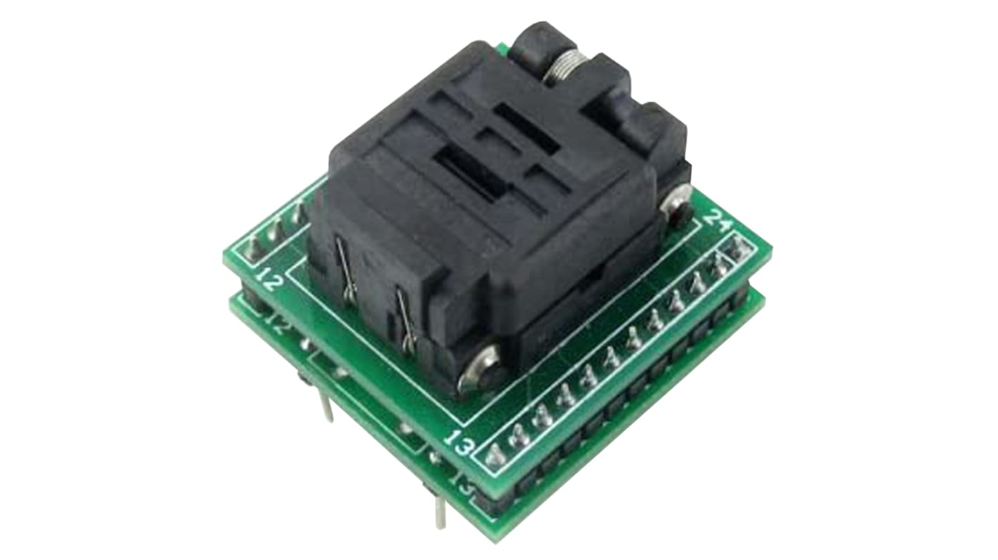 Adaptateur CI, QFN 24 contacts Femelle vers DIP 24 contacts Mâle