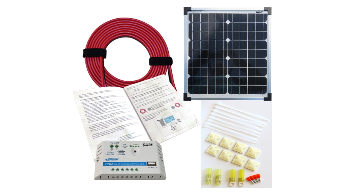 Fotovoltaický solární panel, počet článků: 36 monokrystalický 20W 12V 20W