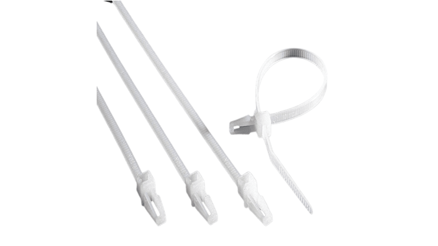 2597000 Rittal Cable Ties, Clip, 150mm, White RS