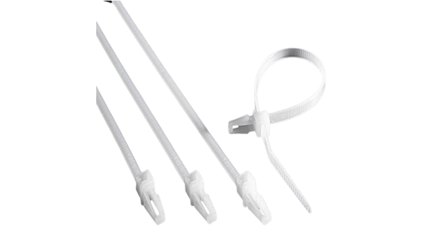 Rittal Cable Ties, Clip, 150mm, White