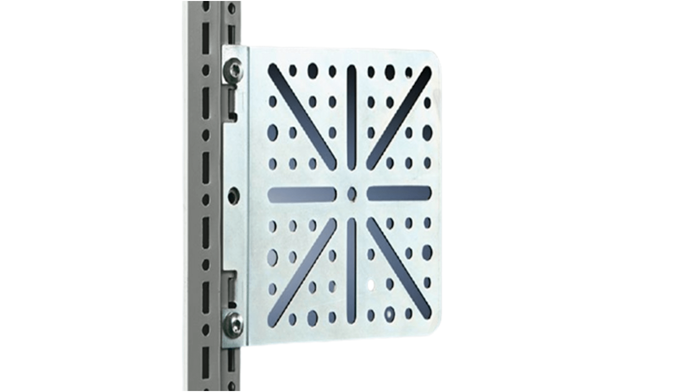 Rittal TS Series Sheet Steel Perforated Mounting Plate, 141.5mm W for Use with AE Series, AX, SE, TS, VX