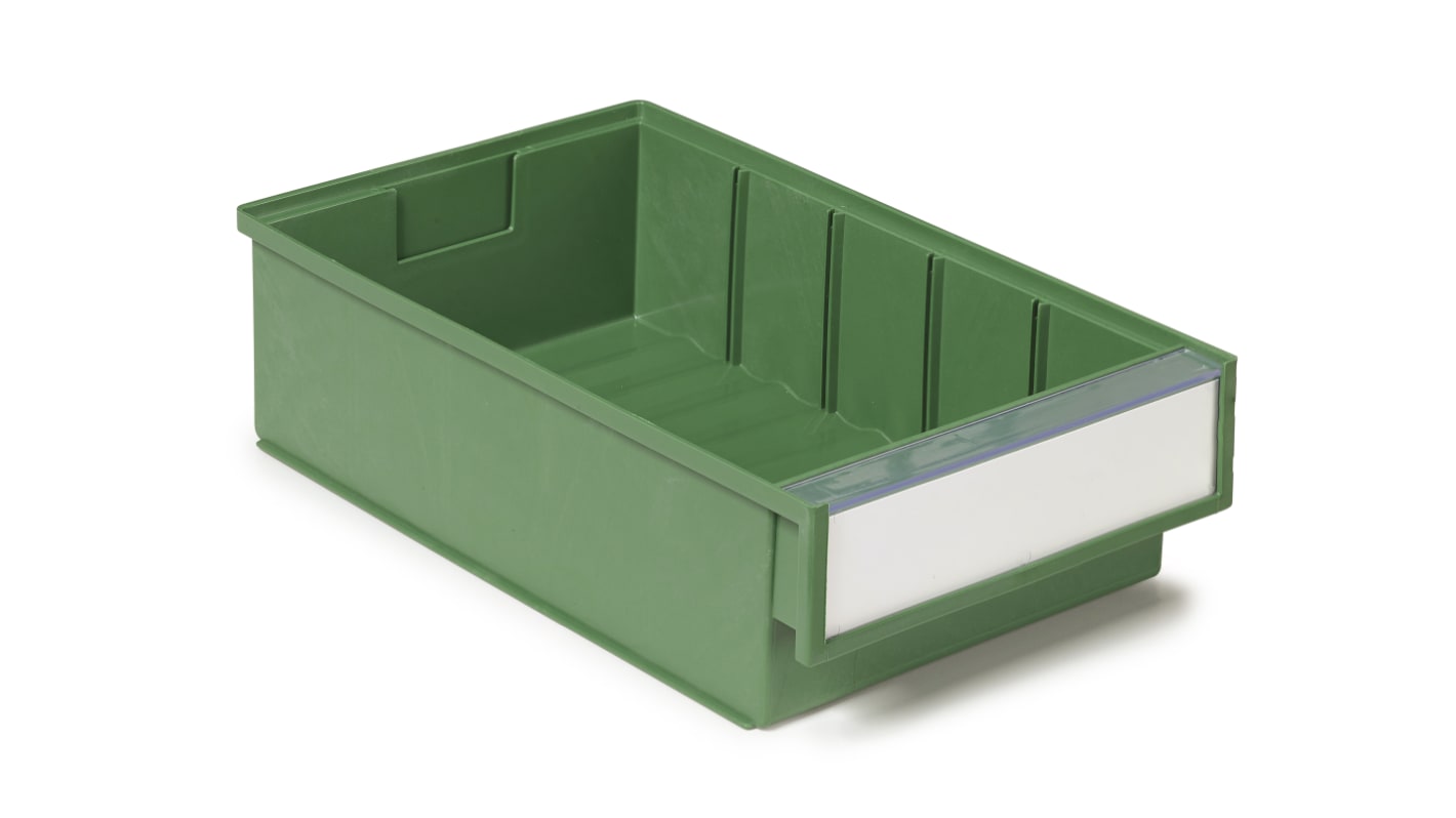 Bac de rangement Treston Vert en Bioplastique Portable, 82mm x 186mm