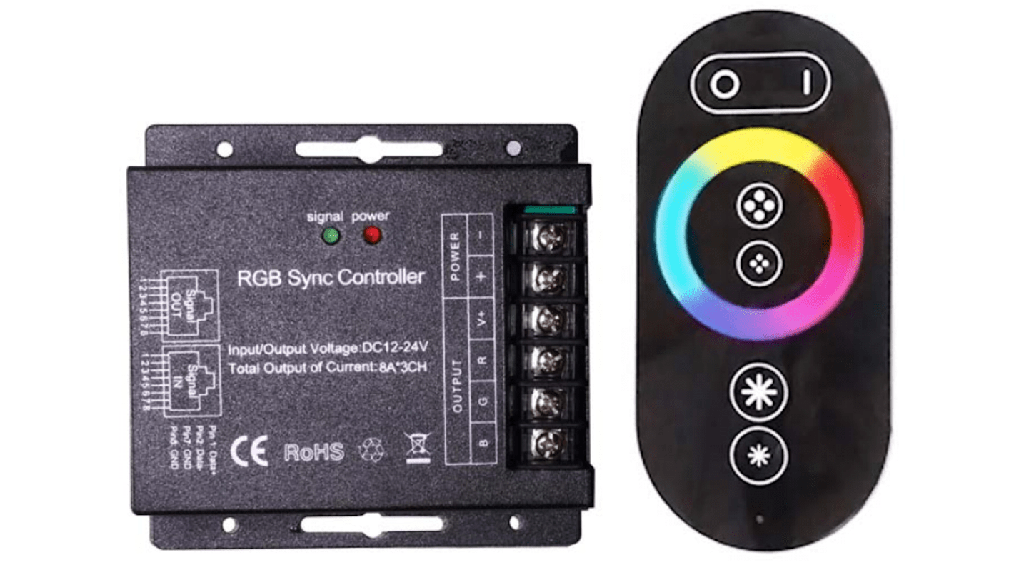 RS PRO Lighting Controller LED Controller, Infrared, Wall Mount, 12 → 24 V dc