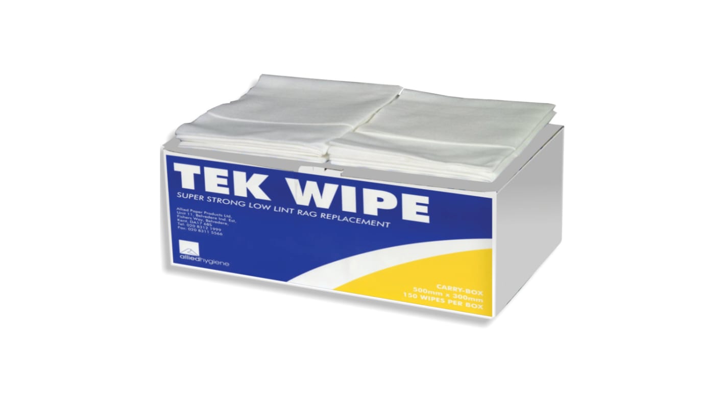 Allied Hygiene TEK WIPE Dry Multi-Purpose Wipes, Pack of 150 per Pallet