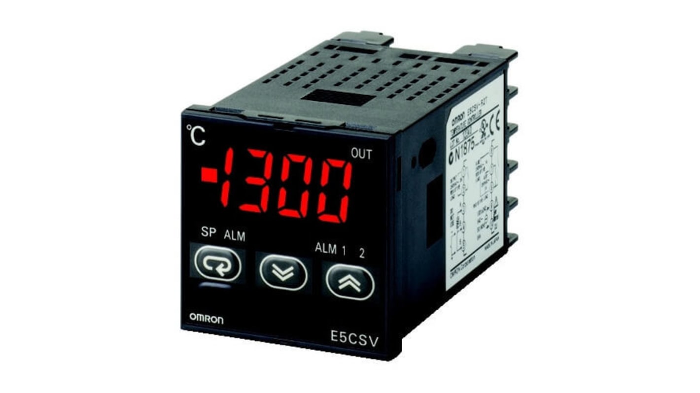 Omron E5CSV Panel Mount Controller, 48 x 48 x 78mm Multi-Input dedicated Input, 2 Output SSR, Solid State Relay, Logic,