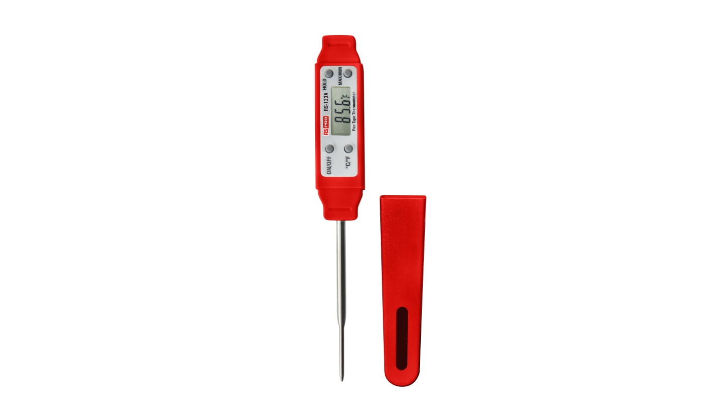 RS PRO Probe Digital Thermometer for Multipurpose Use, NTC Probe, +200°C Max, 2% Accuracy