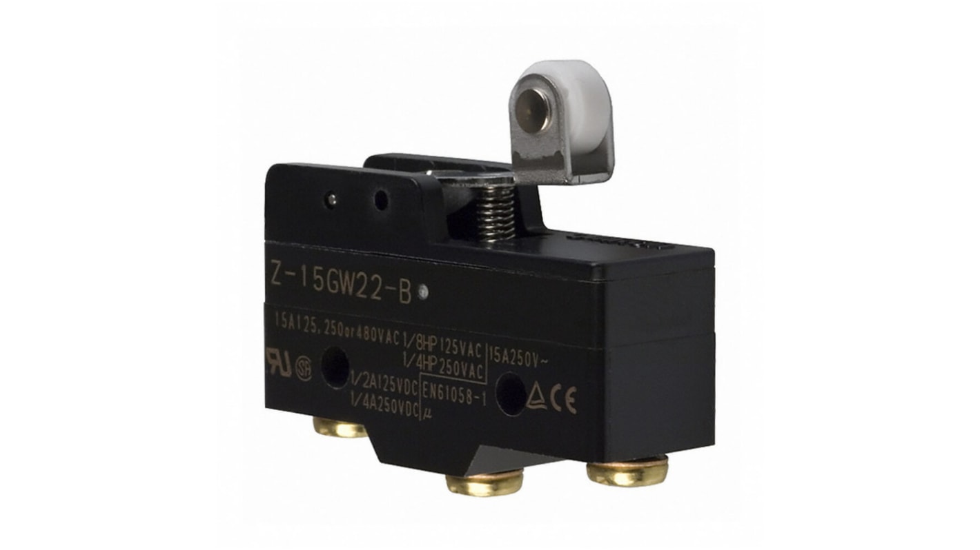 Interrupteur Micro-action Uxcell Z-15HW24-B - 1 NO + 1 NC - Acier - Levier Long
