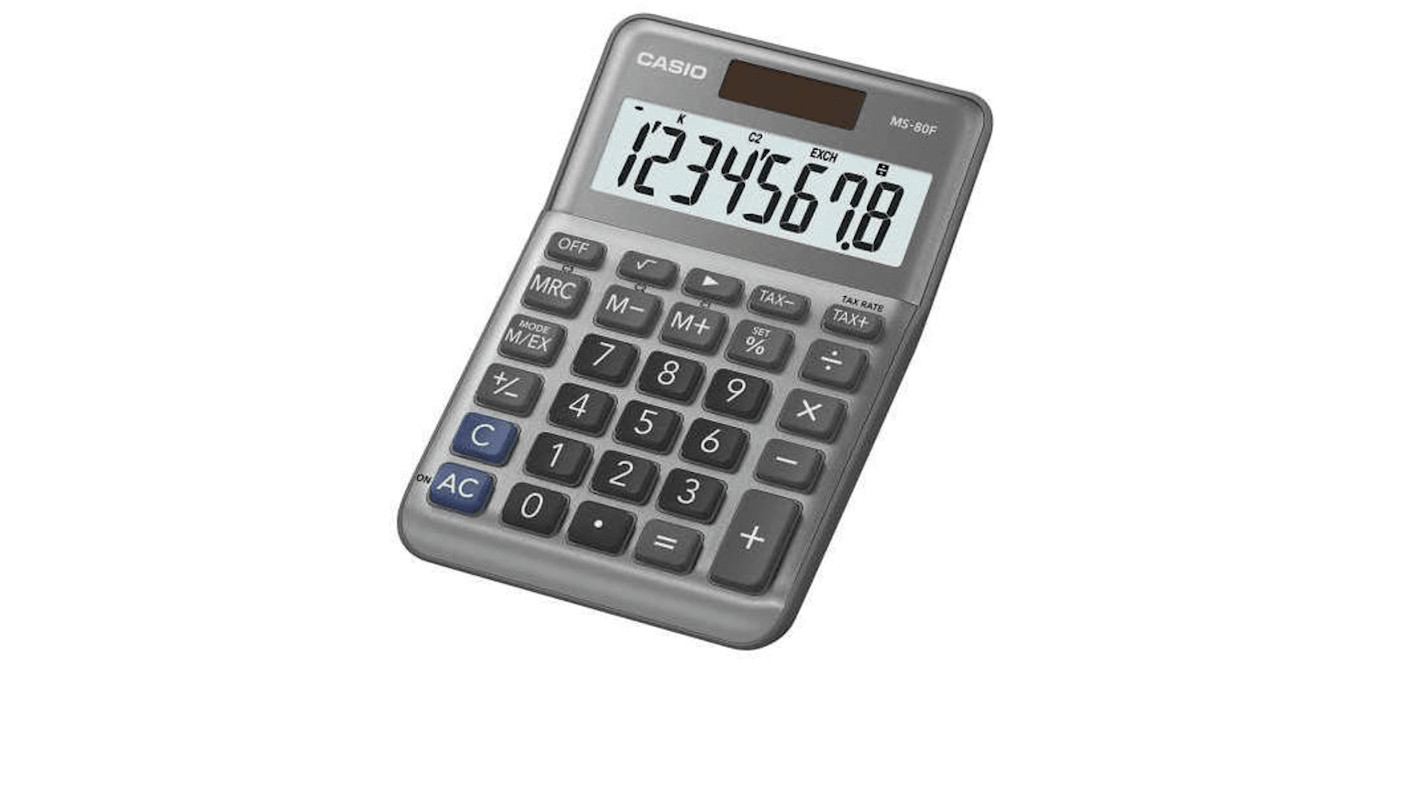MS80FWAEP Casio Battery & Solar Powered Desktop Calculator RS