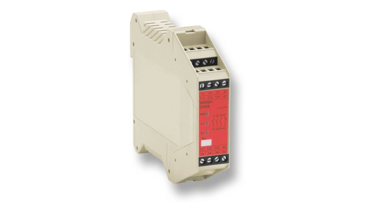 Omron Emergency Stop, Light Beam/Curtain, Safety Switch/Interlock Safety Relay, 24V ac/dc