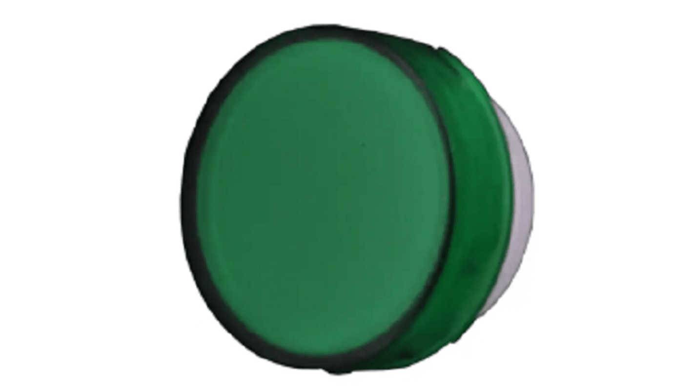 Bouton-poussoir série A16 lumineux, LED Vert, Montage panneau