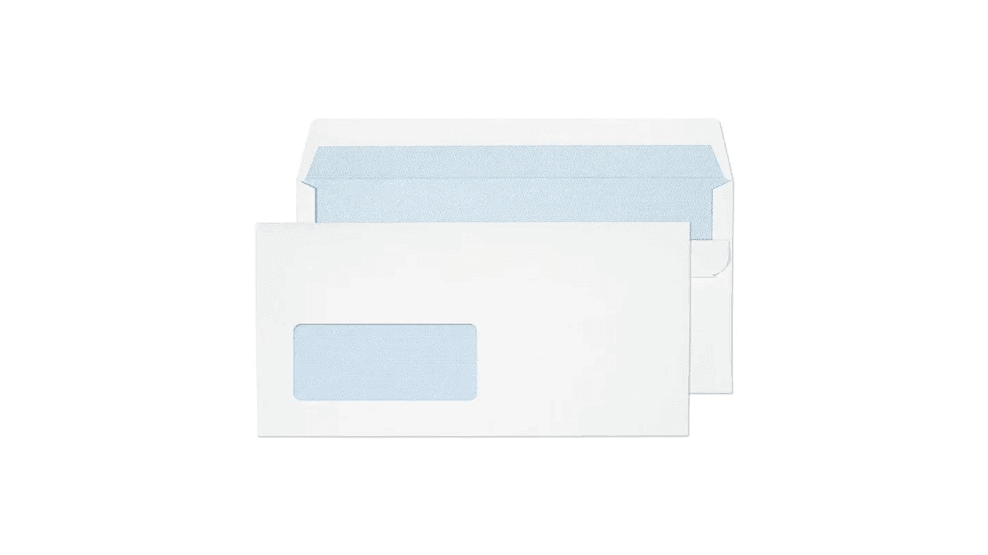 White DL Window Self-Seal Flap Mailing Envelope