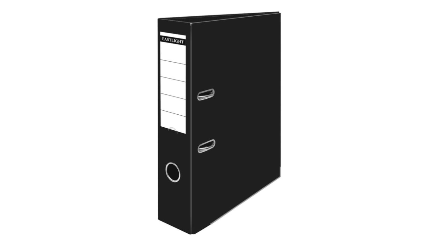 PASTOREG A4 Klemmmappe, Ordner, Schwarz, 2-Ringe, Hebel-Verschluss