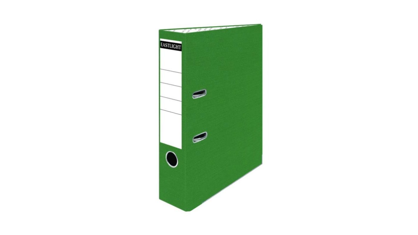 PLASTOREG Green A4 Lever Arch Clip File, Ring Binder