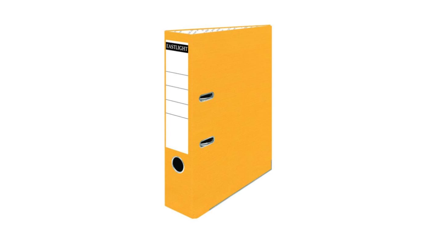 PLASTOREG Yellow A4 Lever Arch Clip File, Ring Binder