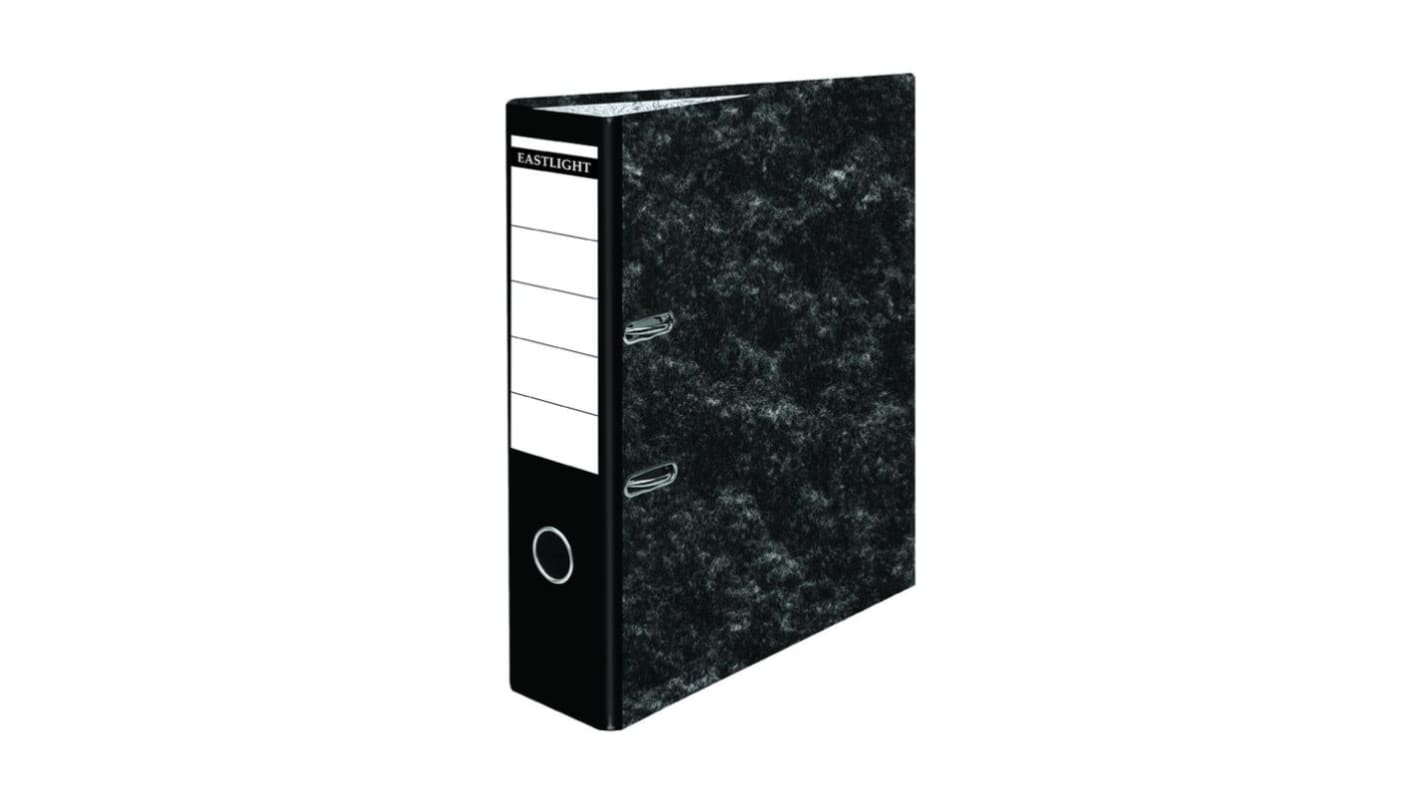 PASTOREG Black, Grey A4 Lever Arch Clip File, Ring Binder