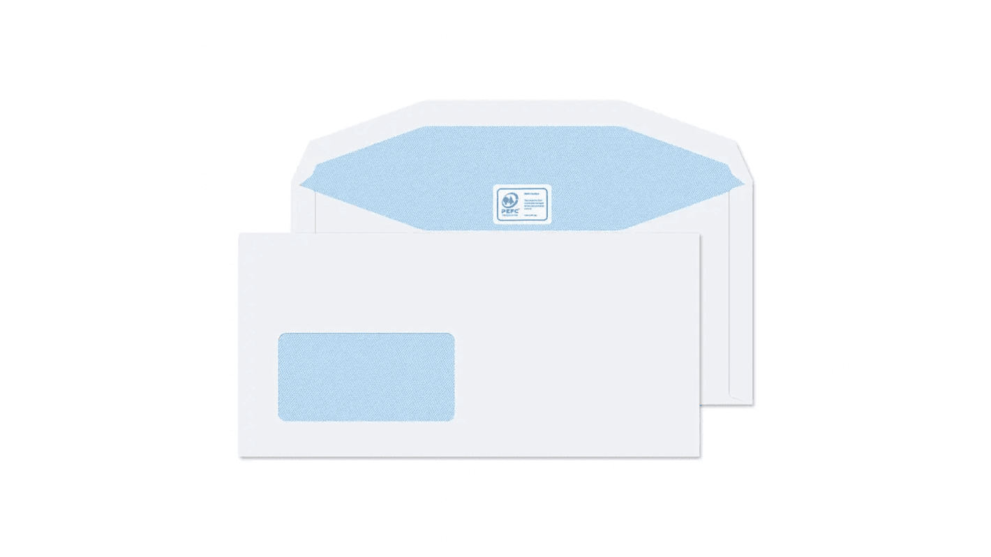 White DL Window Self-Seal Flap Mailing Envelope