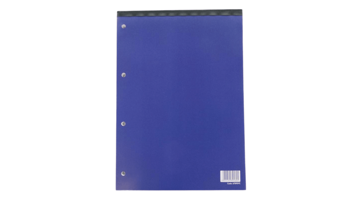 Victor Stationery Notizbuch mit Untere Linienpapier, A4 Oberseitig gebunden, Blau