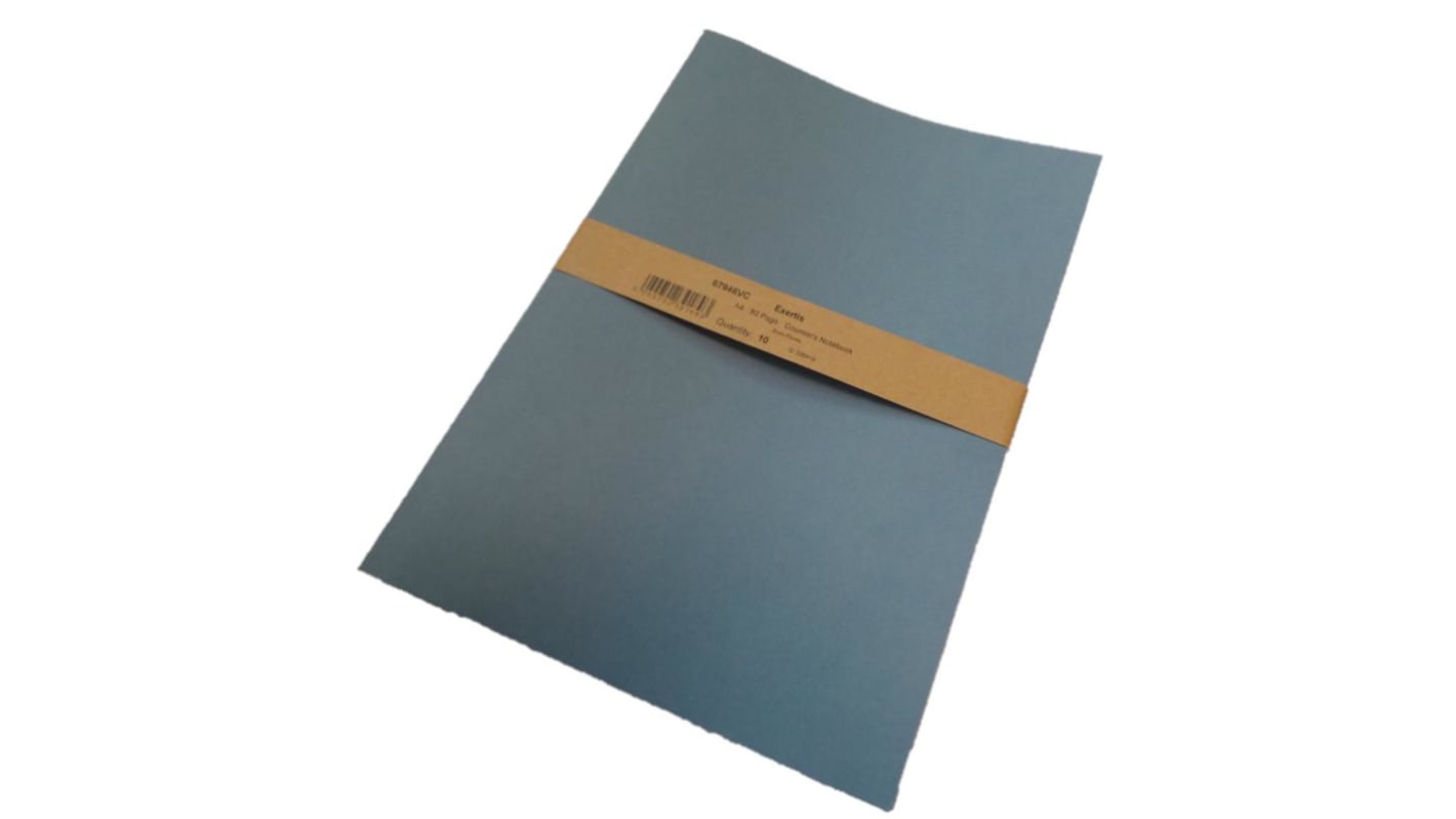 Victor Stationery Notizbuch mit Untere Linienpapier, A4 Heftklammer, Blau