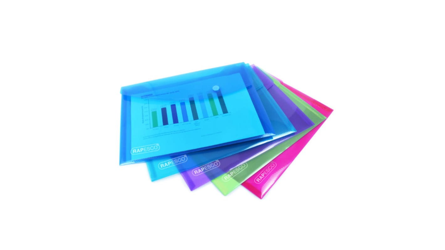 Portadocumenti Rapesco colori Assortiti Polypropylene No, per misura carta A5