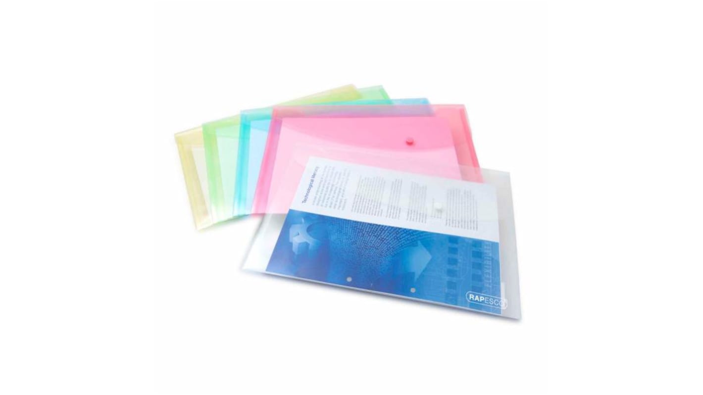 Rapesco Assorted Foolscap Punched Pocket