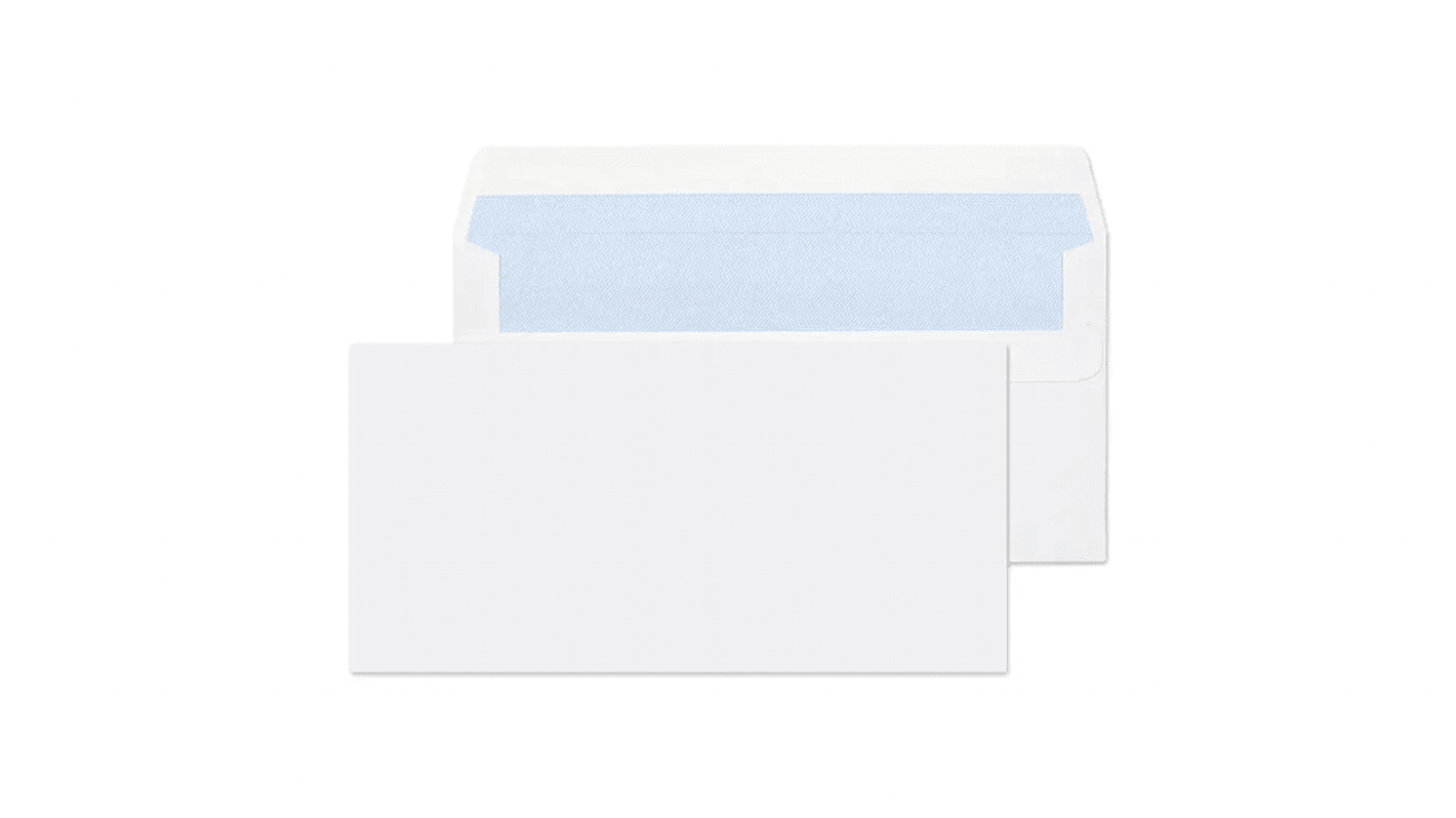 FL3882 White DL No SelfSeal Flap Mailing Envelope RS
