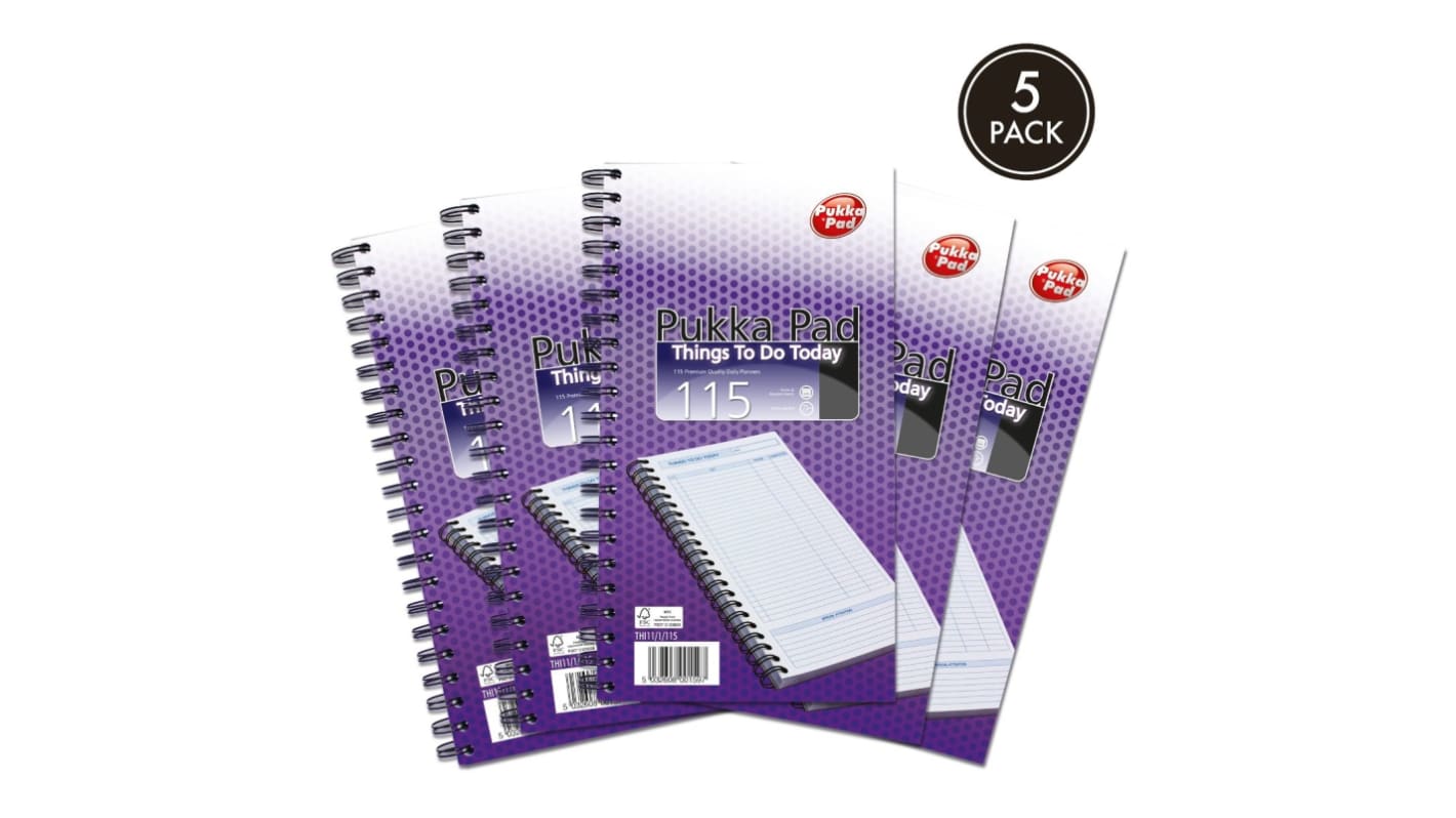 Cuaderno Pukka Pads THI11/1/115, Púrpura Inferior 153 x 280 mm
