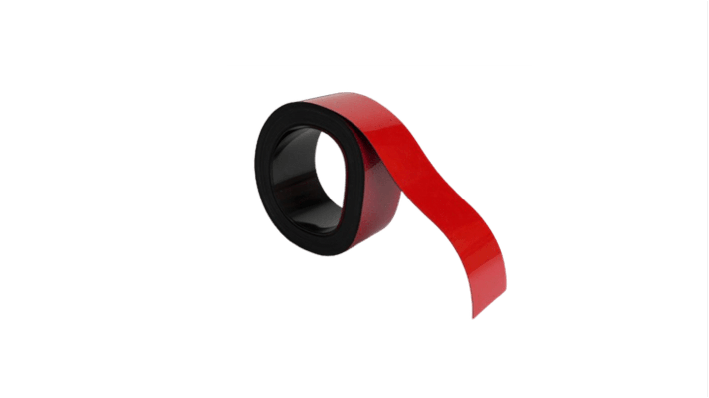 RS PRO Strontiumferrit Magnetband, glatt, Stärke 0.5mm B. 50mm, L. 10m, 28g / cm²