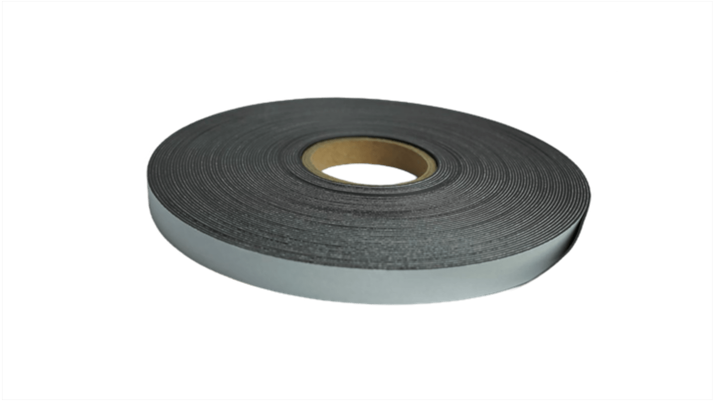 RS PRO Strontiumferrit Magnetband, Selbstklebend, Stärke 1.5mm B. 20mm, L. 30m, 55g / cm²