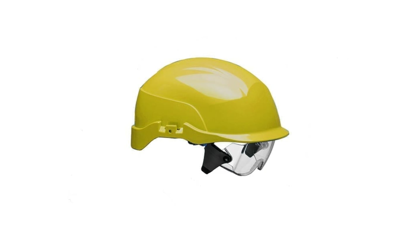 Centurion Spectrum SecurePlus – Casque De Sécurité Ventilé Avec Lunettes Intégrées Rétractables – Idéal Pour Porteurs De Lunettes De Vue – Blanc