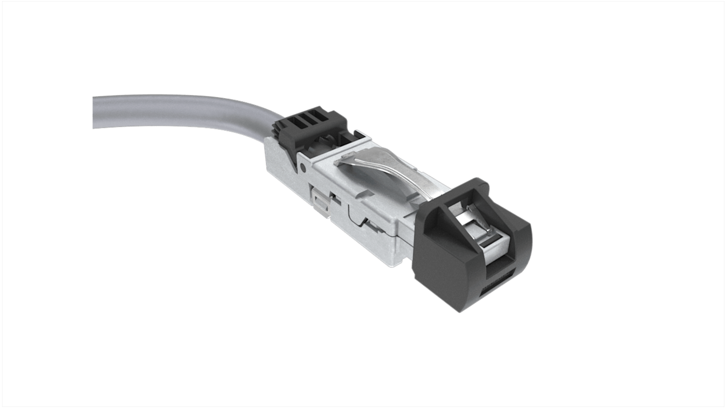 Amphenol Communications Solutions Ethernetkabel Cat.6a, 500mm, Schwarz Patchkabel, A RJ45 Stecker, B Anschlusskabel,