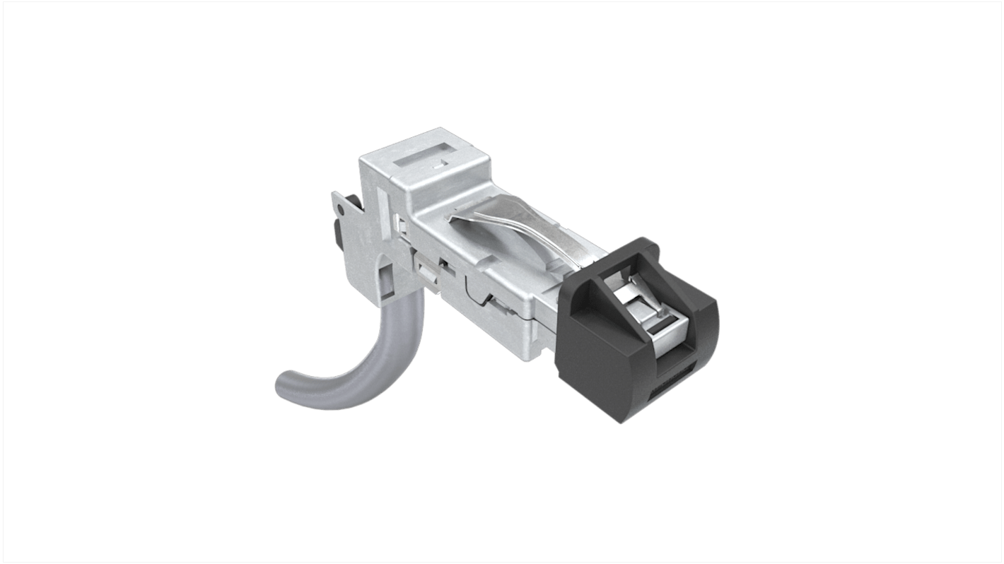 Amphenol Communications Solutions Ethernetkabel Cat.6a, 500mm, Schwarz Patchkabel, A RJ45 Stecker, B Anschlusskabel,