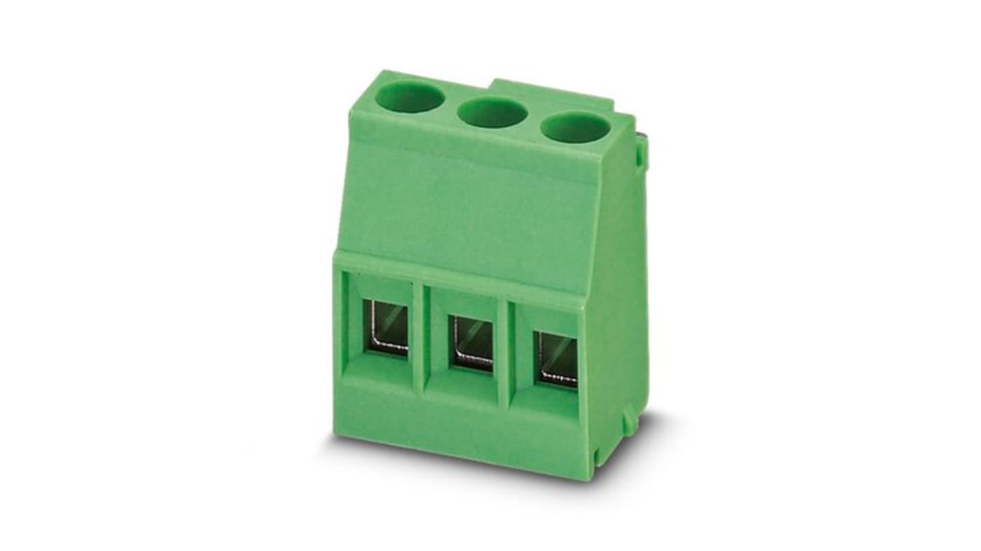 Phoenix Contact PCB Terminal Block, 5mm Pitch, Through Hole Mount, 1-Row