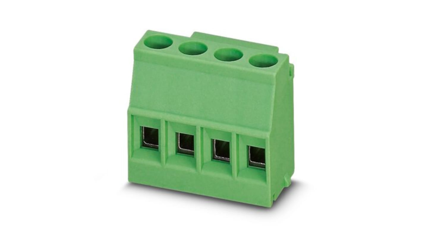 Phoenix Contact PCB Terminal Block, 5mm Pitch, Through Hole Mount, 1-Row