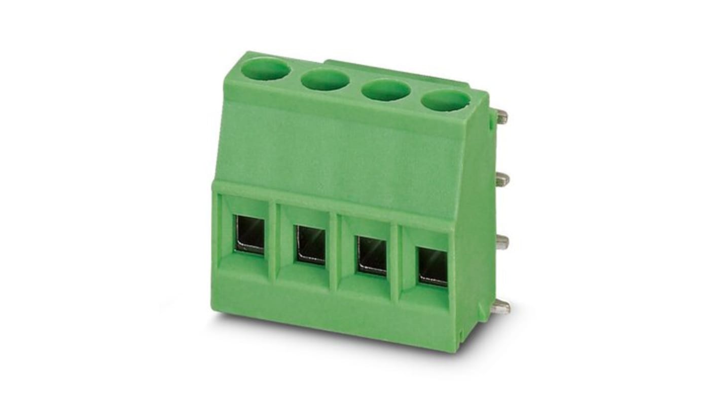 Phoenix Contact PCB Terminal Block, 5mm Pitch, Through Hole Mount, 1-Row