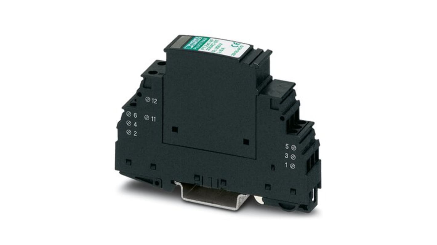 Phoenix Contact Surge Protector, 1A, 250V ac, DIN Rail Mount