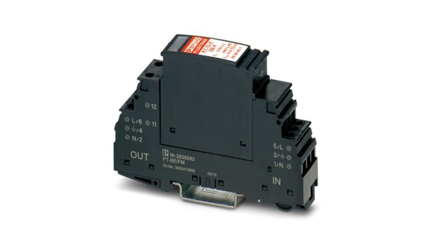 Phoenix Contact Surge Protector, 440V ac, DIN Rail Mount