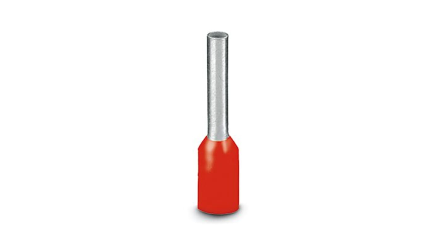 Phoenix Contact Ferrule, 8mm Pin Length, Red