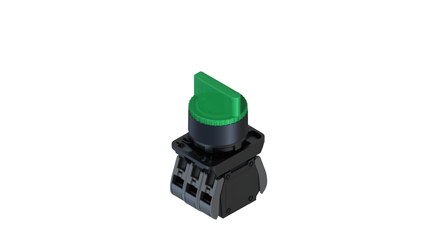 RS PRO Knob Selector Switch - (1NC/1NO) 30mm Cutout Diameter, Illuminated 2 Positions