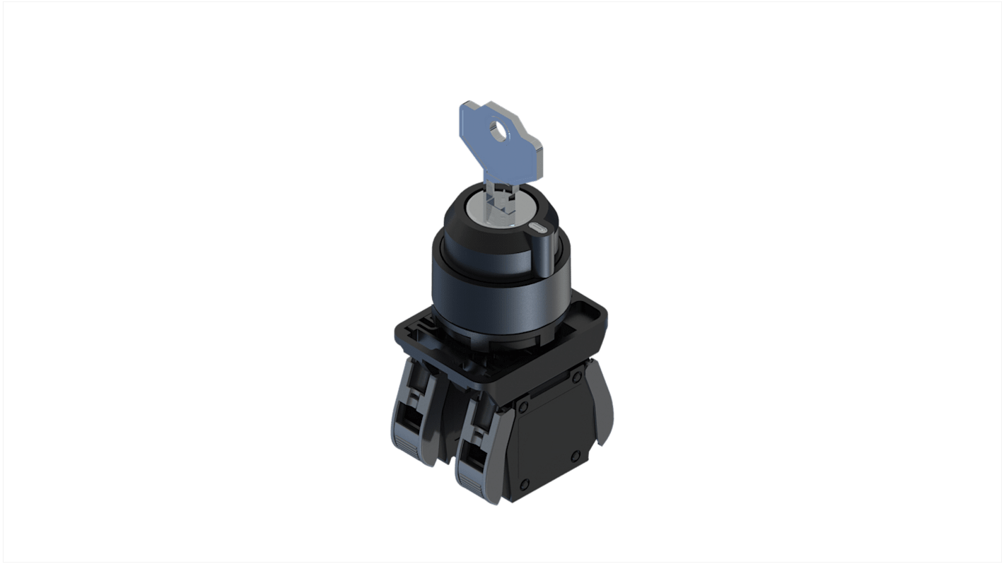 RS PRO Knob Key Switch (2NO) 30mm Cutout Diameter, Illuminated 3