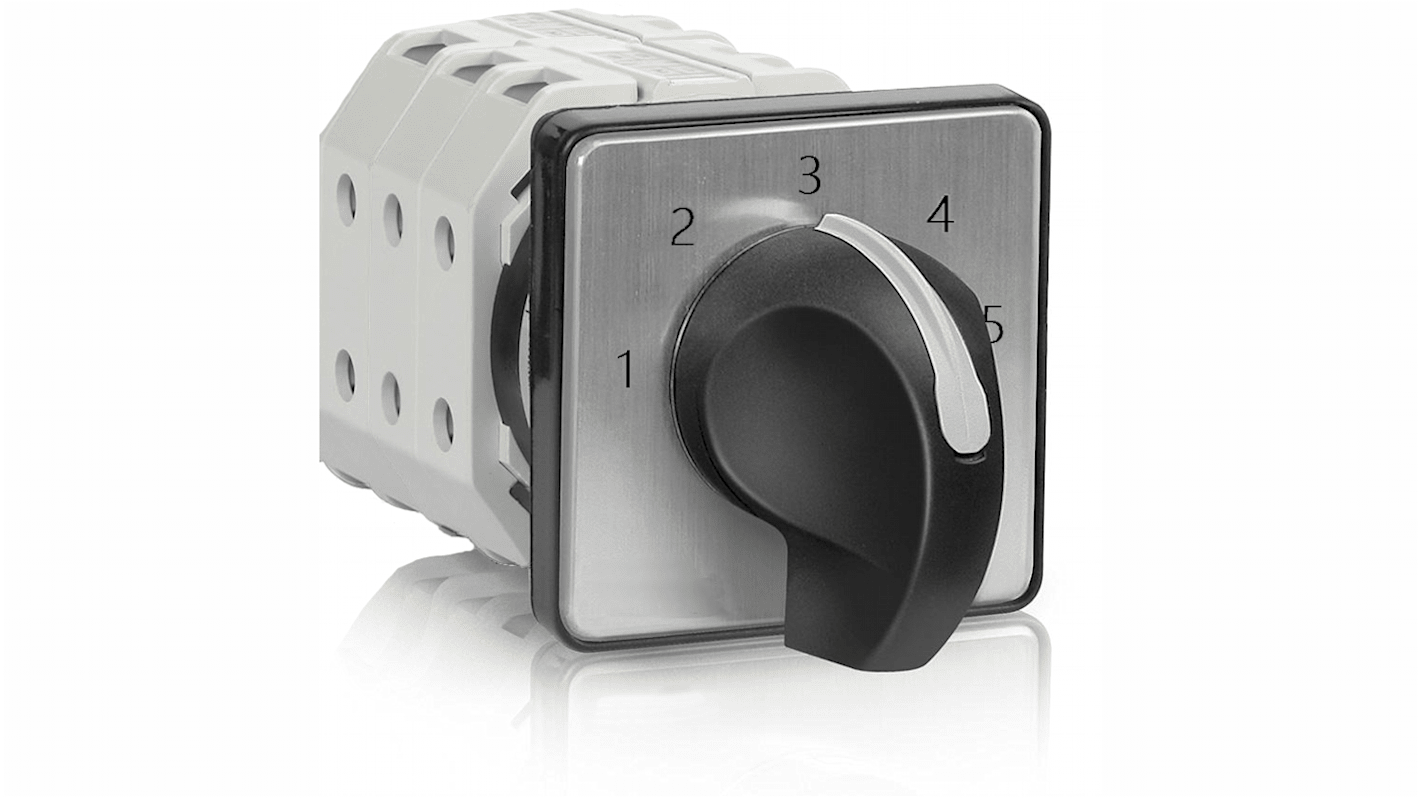 RS PRO, SP 5 Position 30° Multi Step Cam Switch, 500V ac, 16A, Knob Actuator