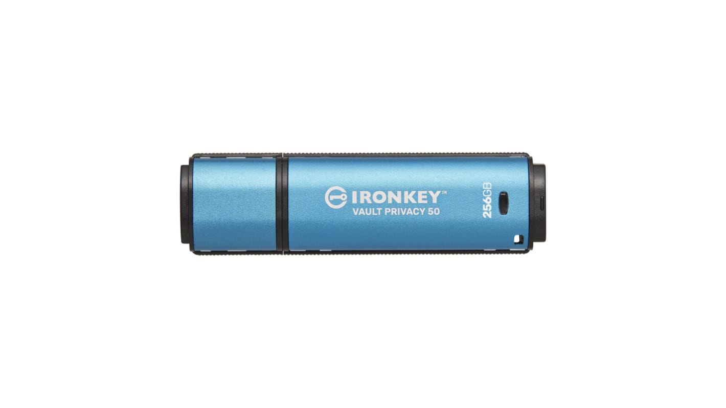 Kingston 3D TLC, USB-Stick, 256 GB, USB 3.2, AES-XTS 256 bit, IronKey Vault Privacy 50, 197
