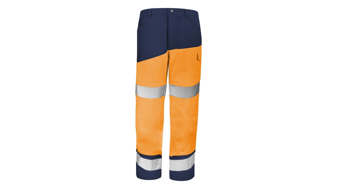 Pantalon Cepovett Safety 9B86 9570, taille 77 → 84cm, Orange/bleu marine, Unisexe, Haute visibilité