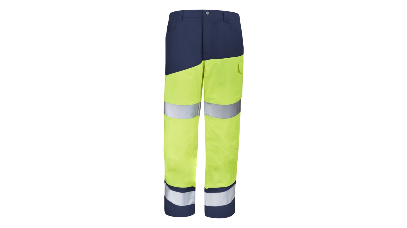 Pantalon Cepovett Safety 9B86 9570, taille 77 → 84cm, Jaune/Bleu marine, Mixte, Haute visibilité