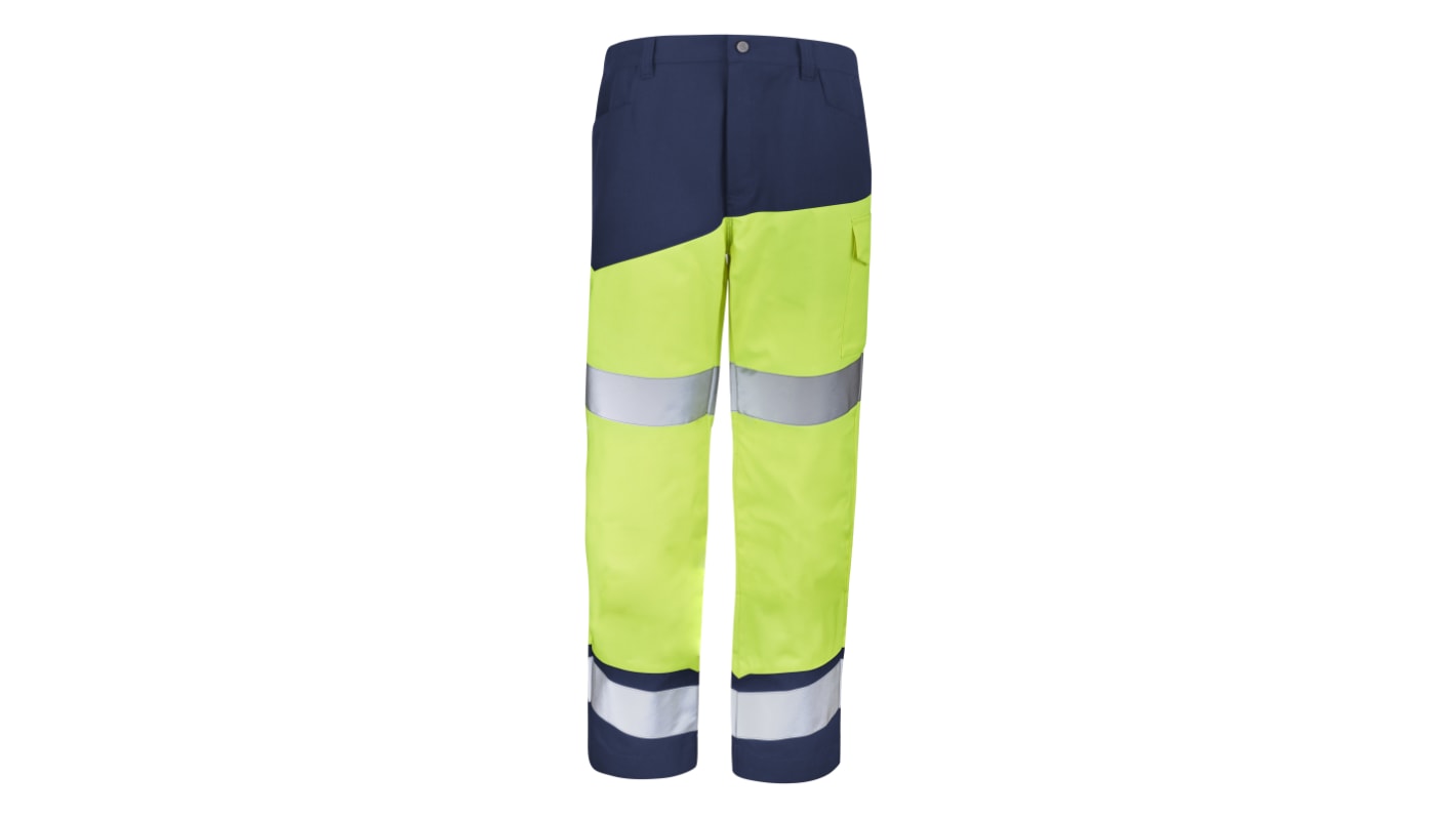 Pantalon Cepovett Safety 9B86 9570, taille 101 → 108cm, Jaune/Bleu marine, Mixte, Haute visibilité