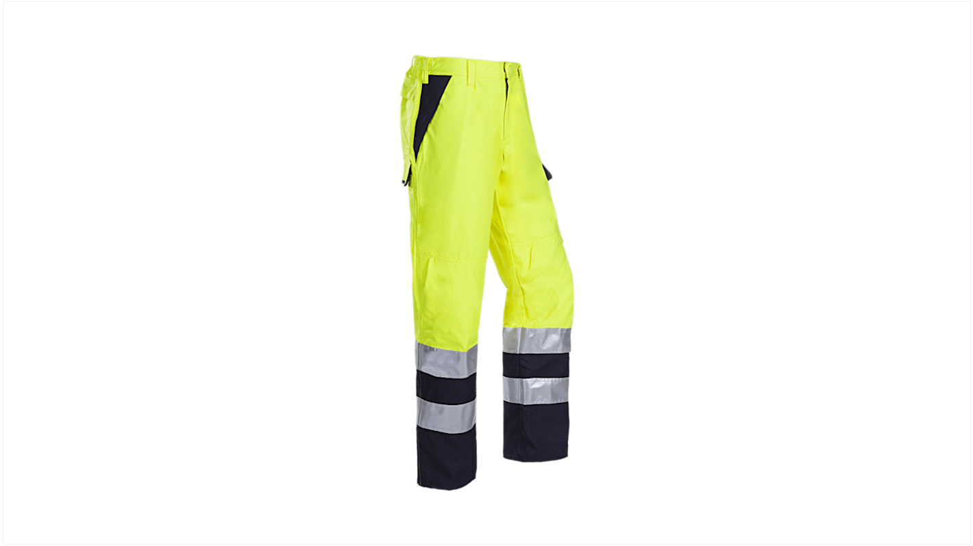 Pantalon haute visibilité Sioen Uk 022VN2PF9, taille 36pouce, Bleu marine/Jaune, Mixte, Antistatique, Résistant aux