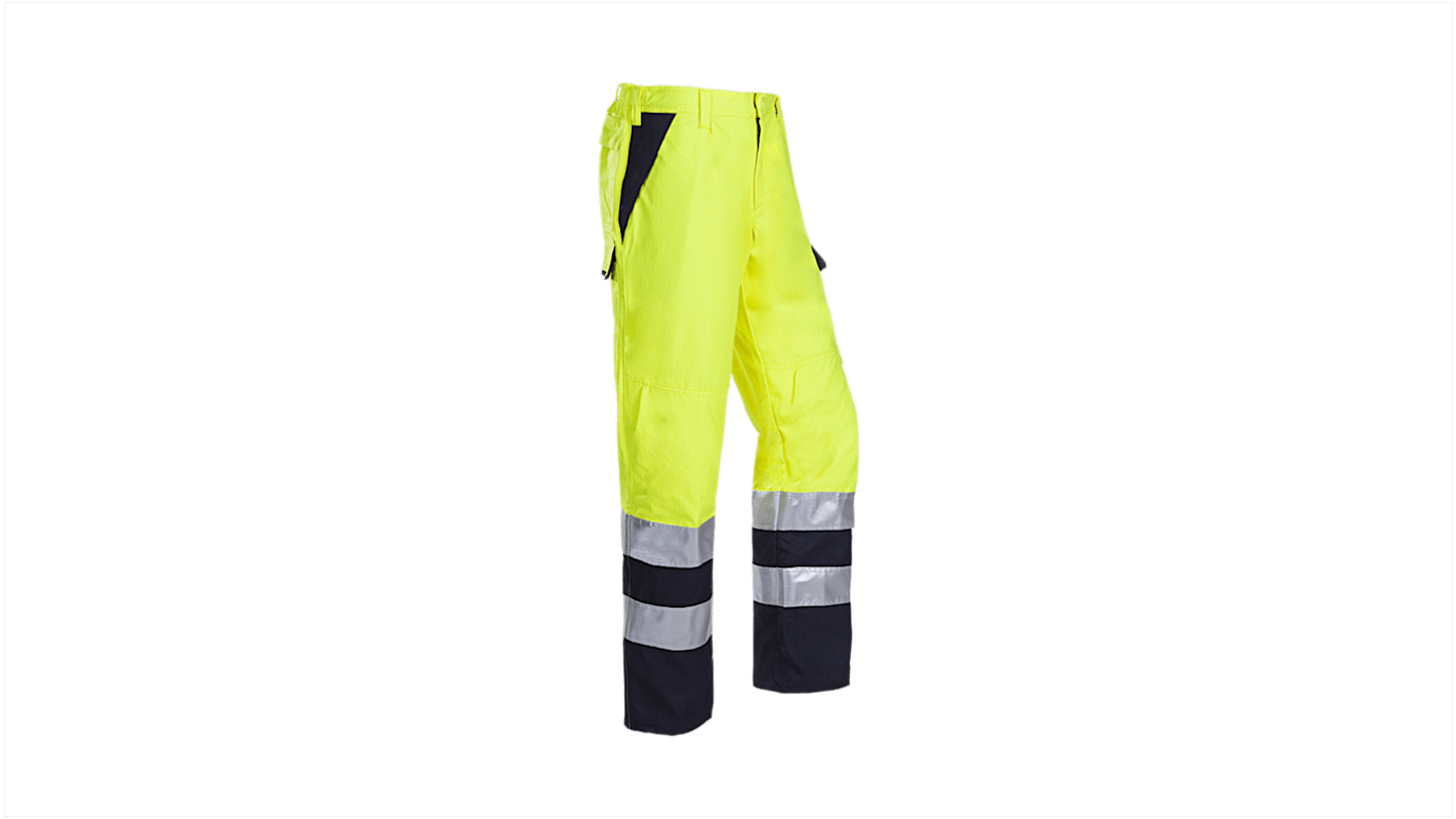 Pantalones de alta visibilidad Sioen Uk Unisex, talla 44plg, de color Azul marino/amarillo, Antiestático, Resistente a